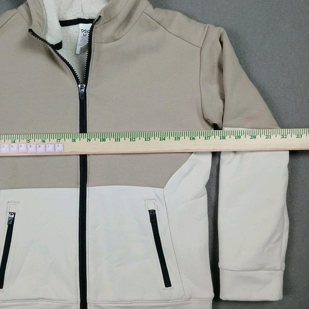 NWT DSG Boys Medium (10-12) Sport Sherpa Jacket Khaki‎ Sand Long Sleeve Full Zip